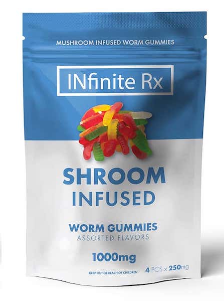 Nfinite Rx Shroom Infused Worm Gummies Edibles (1000mg)