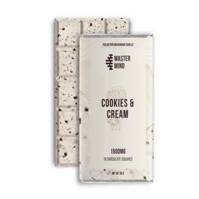 Mastermind - Cookies & Cream Chocolate Bar (1500mg) sold by Pacific Shrooms