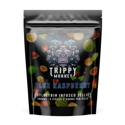 Trippy Monkey - Blue Raspberry Psilocybin Jellies (3000mg) sold by Pacific Shrooms