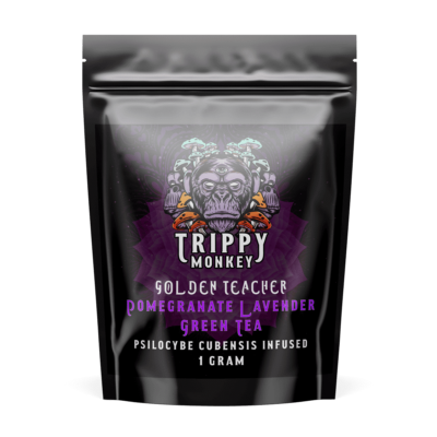 Trippy Monkey Pomegranate Lavender Green Tea sold by Pacific Shrooms