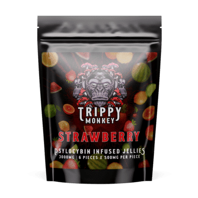 Trippy Monkey - Strawberry Psilocybin Jellies (3000mg) sold by Pacific Shrooms