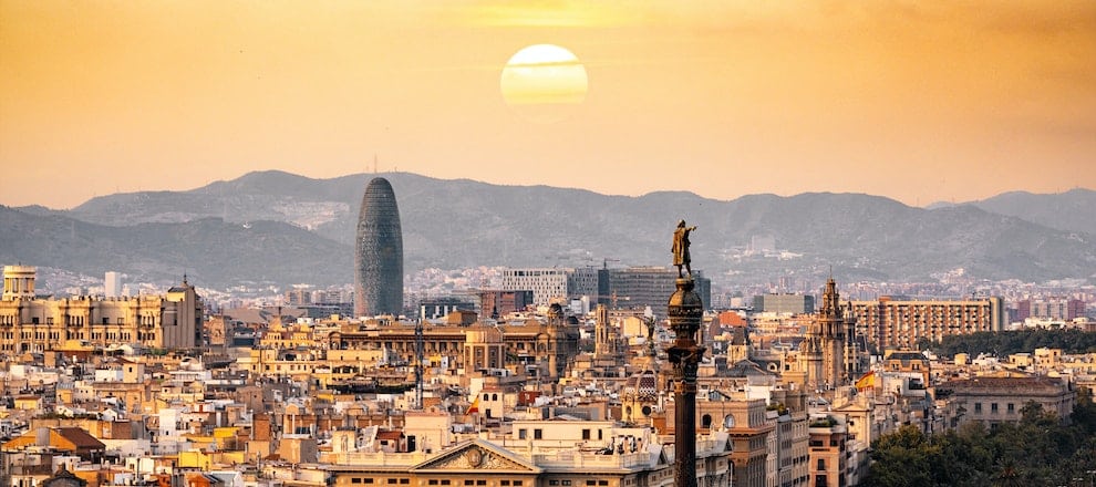 Barcelona Spain Psychedelic Retreats - skyline of barcelona