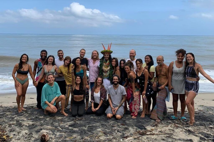 Group gathering at Ancestral Retreats, an ayahuasca retreat Juan de Acosta Colombia