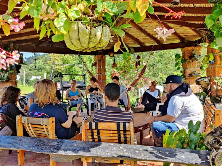 Ayahuasca retreats in Colombia - group gathering