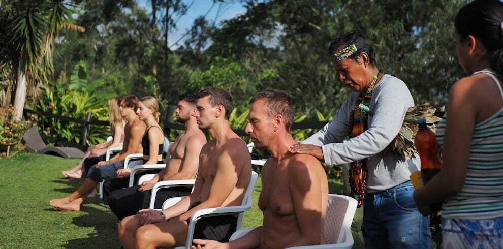 Outdoor ceremony continues at Ayahuasca in Colombia retreat in Fredonia Colombia