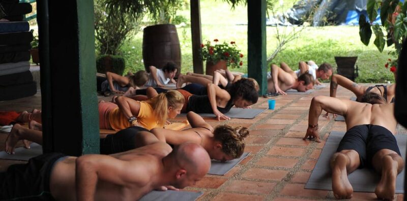 Yoga at Ayahuasca in Colombia retreat in Fredonia Colombia.
