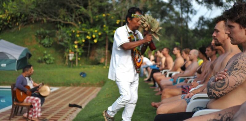 Outdoor ceremony at Ayahuasca in Colombia retreat in Fredonia Colombia