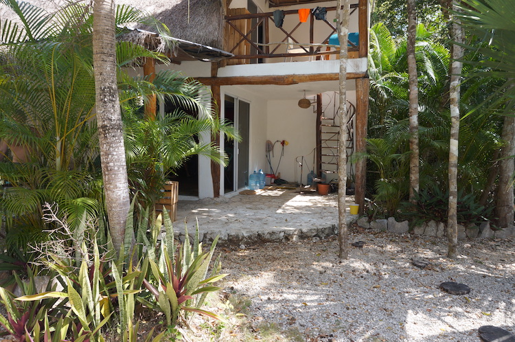 The retreat building at Bliss Eden Ayahuasca Retreat in Tulum, Quintana Roo, Mexico