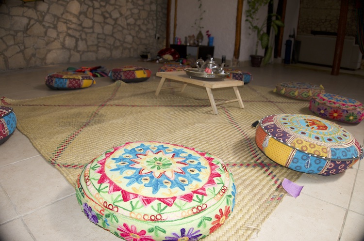 Ceremonial space at Bluaya Psilocybin Retreat in Playa del Carmen, Mexico