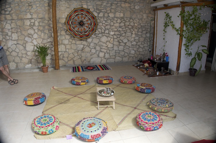 Ceremonial space at Bluaya Psilocybin Retreat in Playa del Carmen, Mexico