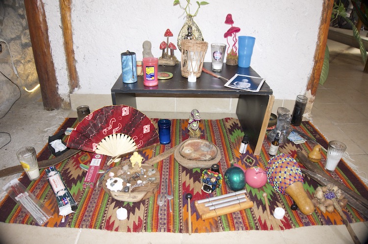 Ceremonial area at Bluaya Psilocybin Retreat in Playa del Carmen, Mexico