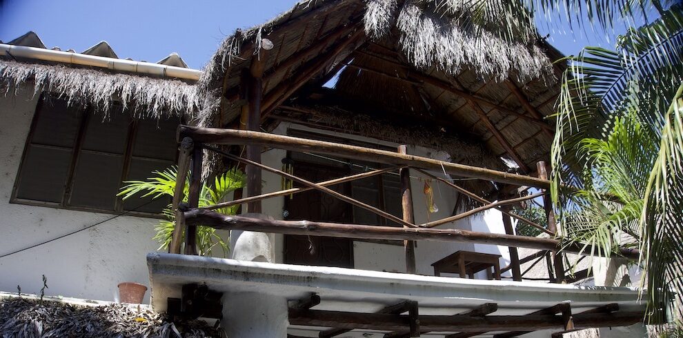 Exterior shot of Bluaya Psilocybin Retreat in Playa del Carmen, Mexico