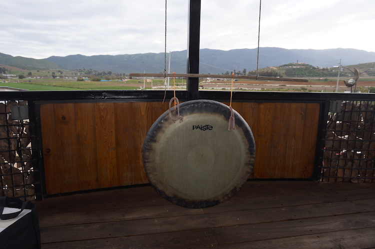 Ceremonial gong at Iboga Protocol Ibogaine Retreat in Ensenada Mexico.