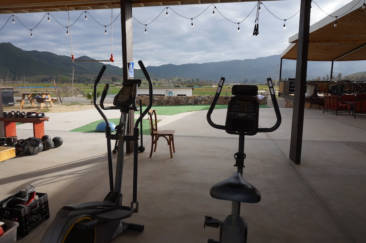 Outdoor exercise space at Iboga Protocol Ibogaine Retreat in Ensenada Mexico.