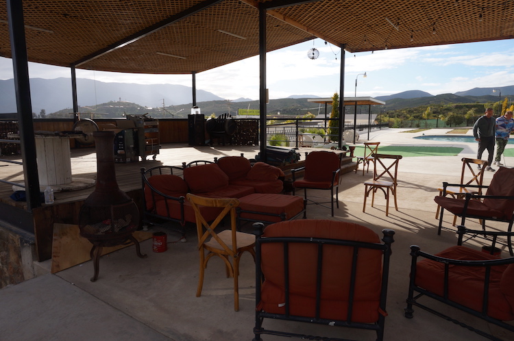 Outdoor common space at Iboga Protocol Ibogaine Retreat in Ensenada Mexico.