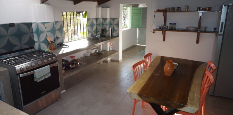 The kitchen and eating area at Mexico Psychedelic Psilocybin Retreat in Puerto Vallarta