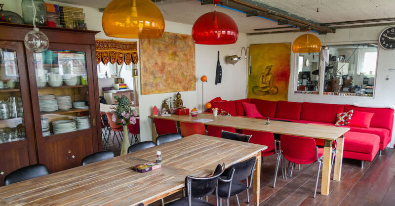 Eating area at New Moon Psychedelic Psilocybin Retreats in Amsterdam Netherlands