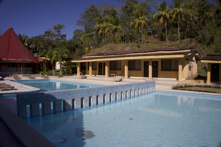 The pool and buildings at SoulCentro Iboga Retreat in Bahia Gigante, Puntarenas, Costa Rica