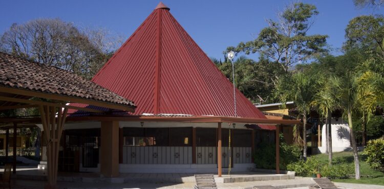 The maloca at SoulCentro Iboga Retreat in Bahia Gigante, Puntarenas, Costa Rica