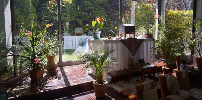 Ceremony space at Tandava 5-MeO-DMT Retreats in Tepoztlan Mexico