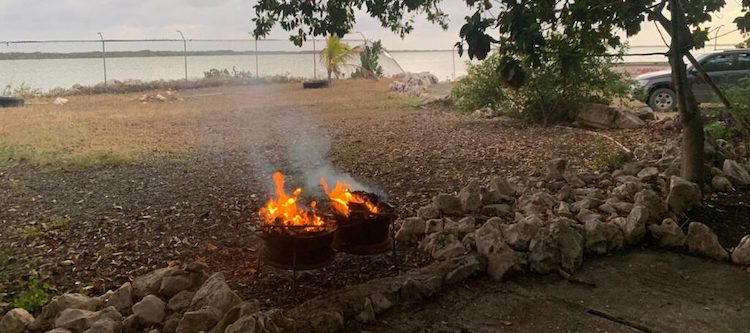 Ceremonial fire at Zion Life Retreat Psilocybin Yallahs St. Thomas Jamaica