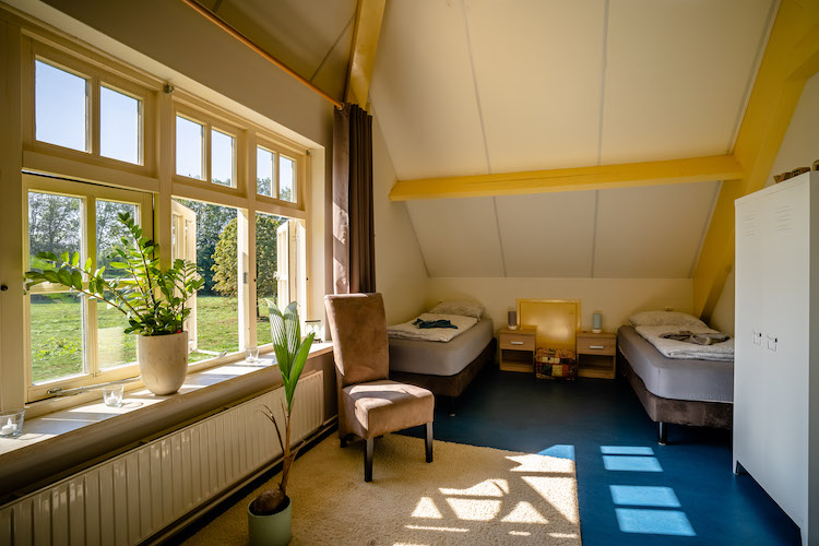 Guest room at Acsauhaya Psilocybin Retreat near Amsterdam, Netherlands
