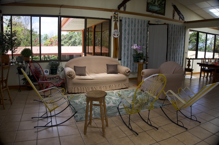 The couch in the common space at Iboga Wellness Center - San Isidro de El General, San Jose, Costa Rica