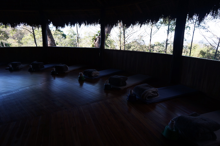 The maloca at Om Jungle Medicine Ayahuasca Retreat in Samara, Guanacaste, Costa Rica