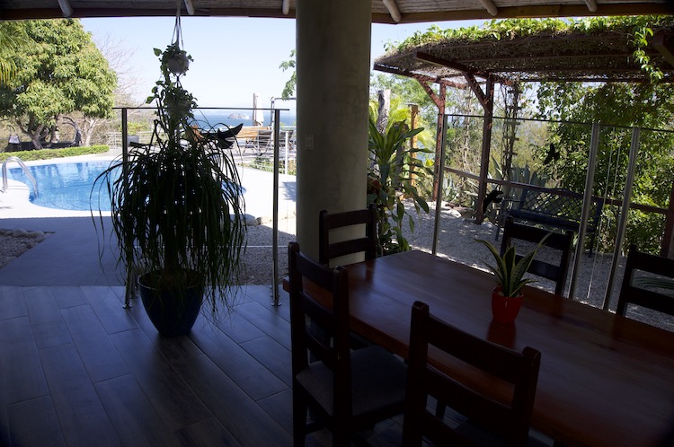 Common area by pool at Soltara Healing Center Ayahuasca Retreat in Paquera, Costa Rica