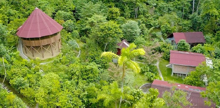 The grounds at Soltara Healing Center Ayahuasca Retreat in Tarapoto, Peru