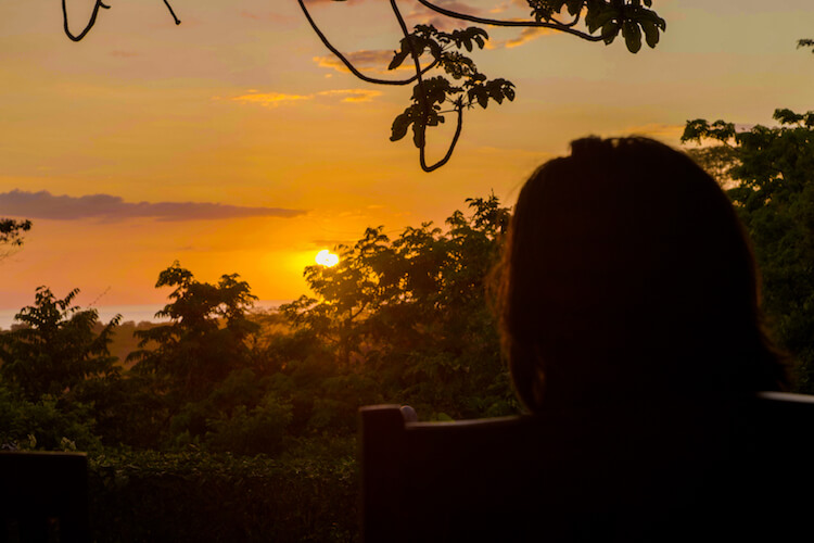 Ayahuasca Retreat Guide - The sunset over Kambo Casita, one of many ayahuasca retreats in costa rica.