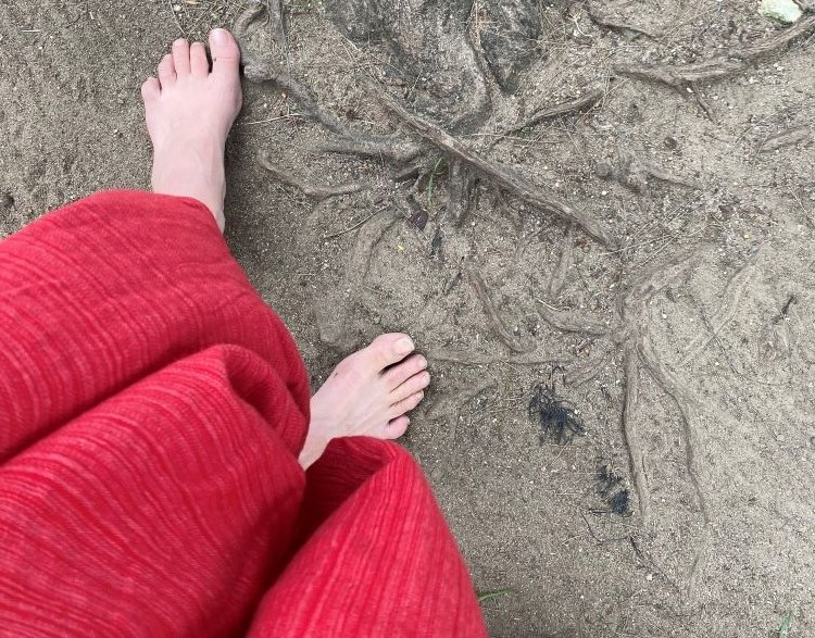 Bare foot at Sacred Journey Mexico, a psilocybin retreat in Oaxaca, Mexico