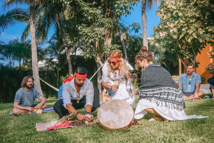 Outdoor ceremony at Sapo Sayulita Psychedelic Retreat in Nayarit, Mexico