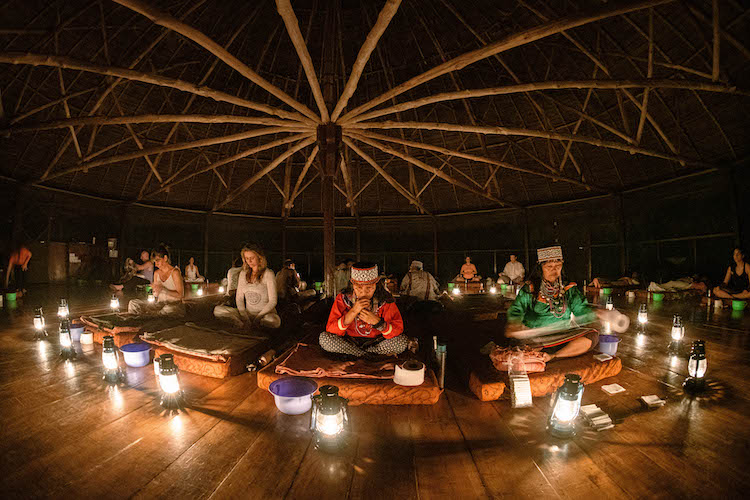 Ceremonial circle at Temple of the Way of Light Ayahuasca Retreat in Iquitos, Loreto, Peru