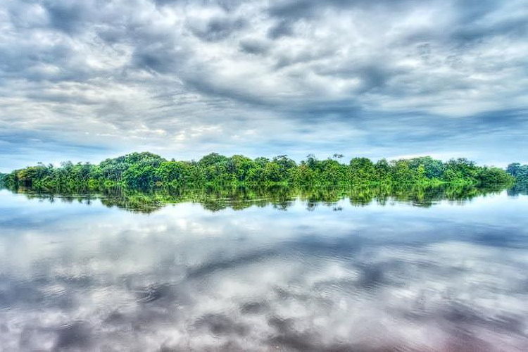 The best view and clean waterat Nanay river at Ayahuasca Foundation Retreat Iquitos Peru