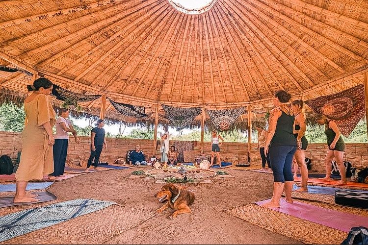 In the sanctuary of our retreat's room, we flow like the rhythm of nature. Every stretch, every breath, a symphony of presence and rejuvenation. Here, yoga becomes a dance that unites mind, body, and spirit in harmonious balance here at Ayllu Medicina Ayahuasca San Pedro retreats in Manglaralto, Ecuador