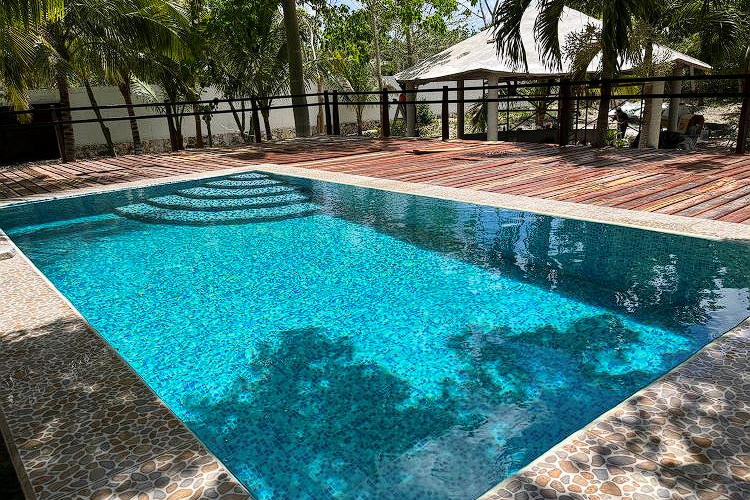 Beautiful and fresh pool at Bluestone Ayahuasca Retreat Cancun Mexico