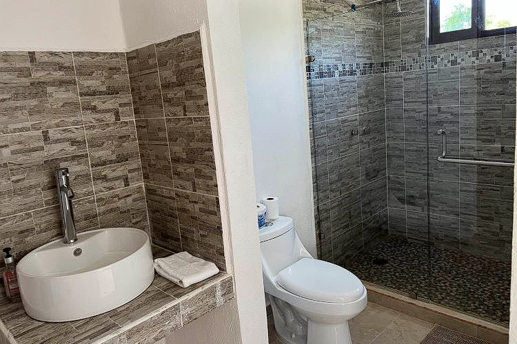 Private washroom at Bluestone Ayahuasca Retreat Cancun Mexico