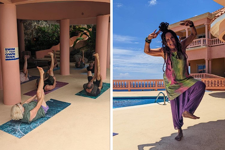 Harmony of body and soul, as we flow together in the embrace of tranquility. Each pose, a step towards inner peace and strength here at Mycelia Psilocybin Retreat in Ocho Rios, Jamaica