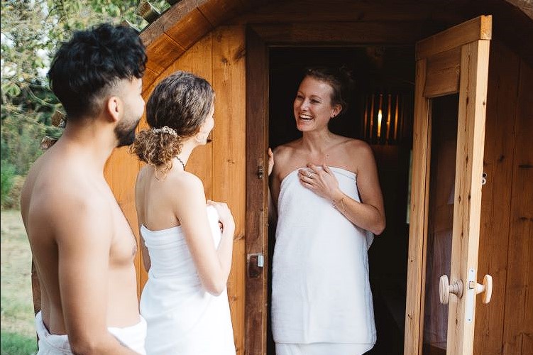 Clean, convenient, and ready for your comfort. Our public washroom is designed to make every pit stop a pleasant experience at New Eleusis Psilocybin Retreat Zeeveld The Netherlands