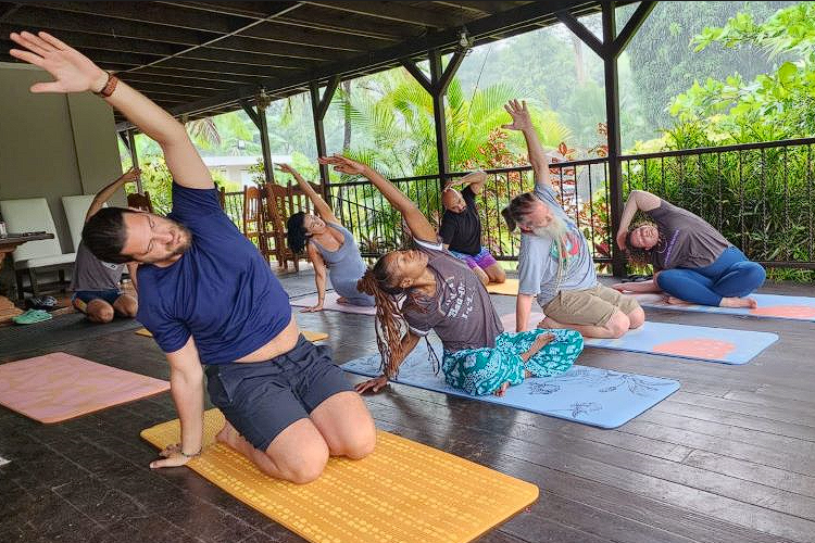 Flowing through life with the grace of a yogi 🌿✨ Embracing balance, strength, and serenity on the mat and beyond at Operation: Heal Our Heroes, A Psilocybin Retreat in Hawaii