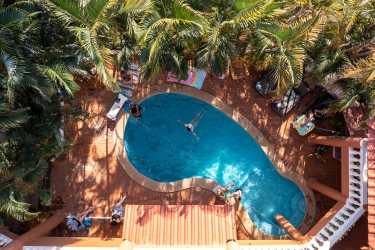 Tropical Paradise from Above: Aerial Views of Serenity, Where Architecture Meets Nature's Beauty at Peace Retreat Costa Rica - Psilocybin and Ayahuasca Retreats in Paraiso