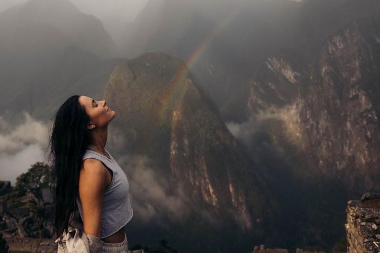 Inhaling nature's elixir, where each breath is a sip of pure mountain bliss here at Travel and Healing Ayahuasca Retreat in Sacred Valley, Cusco, Peru