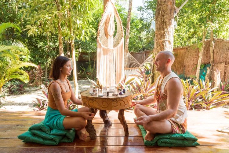 Moments of Transformation: Experiencing The Bliss Method during the ceremony, where tranquility meets joy, and every breath leads to a deeper sense of connection.