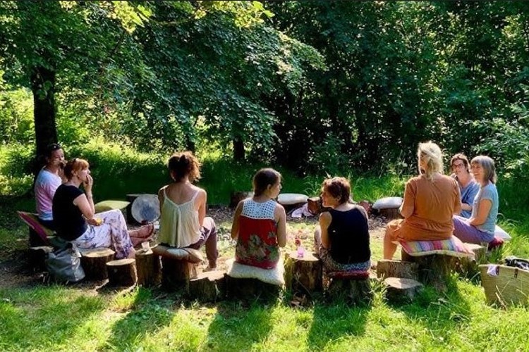 Gathering of Souls: Women in Unity, Sharing Wisdom and Strength in the Integration Circle here at Medicine Woman Psilocybin Retreats Colorado, United States.